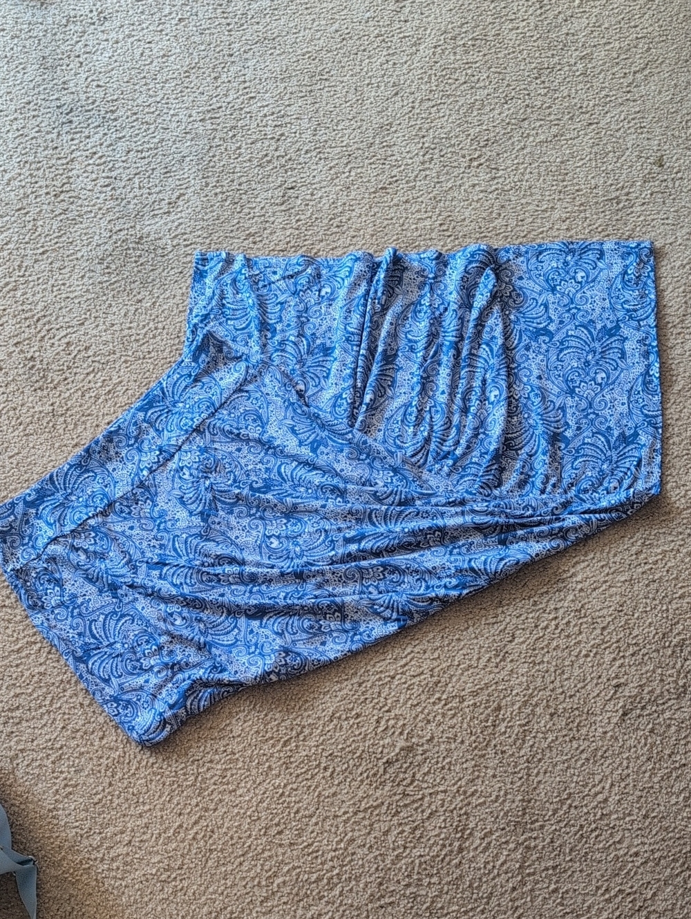 Talbots Blue Paisley Maxi Skirt